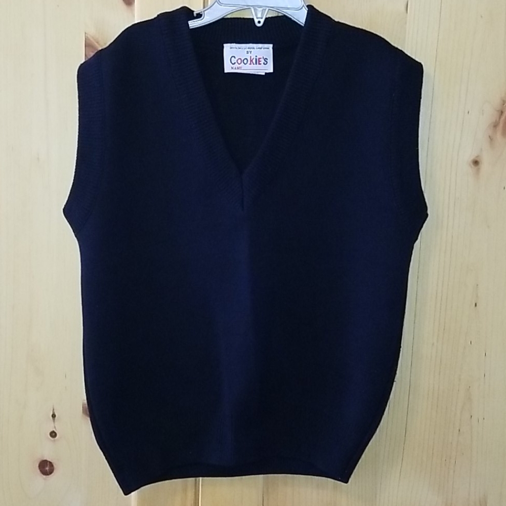 Cookies Uniform Thick Navy Sweater Vest - SZ 4